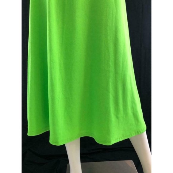 ZYA Women's Skirt Color Green Fluo Midi A-Line 10 - Picture 6 of 11